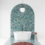 Mozaika do łazienki - Dziewczynka w niebieskim fotelu - Kolekcja Impresje - Trufle Mozaiki